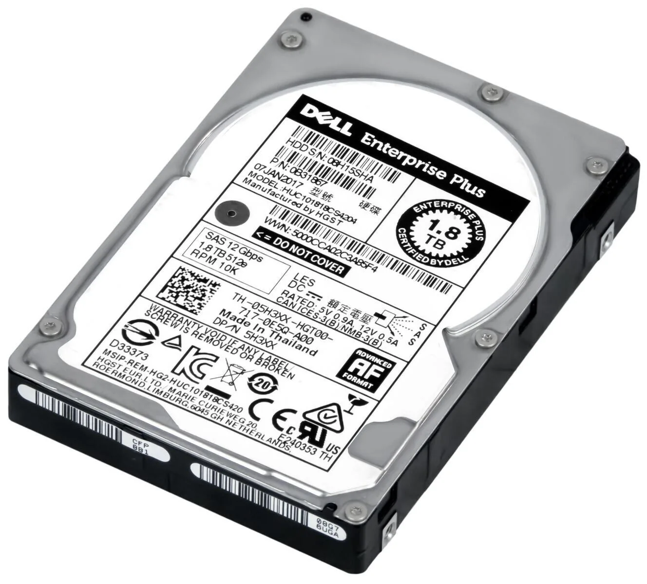 Dell 1,8TB SAS 10K 12Gbps 2,5" SFF