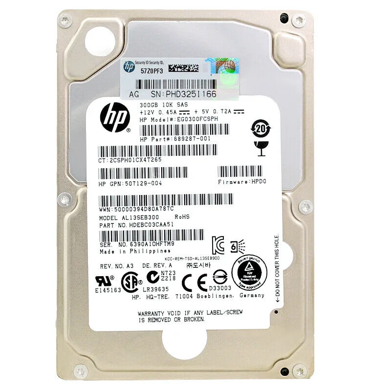 HP 300GB SAS P/N: 862119-001