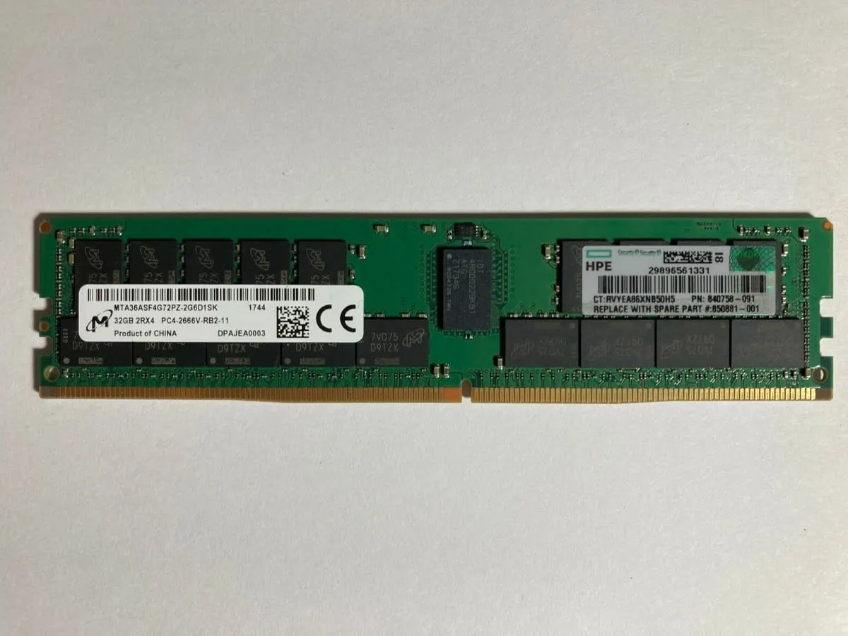 HP Micron 32GB DDR4 2666MHz 2666V ECC Reg. - P/N: 840758-091