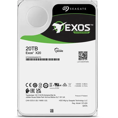 Seagate Exos X20 20TB SAS 7.2K 12Gbps 3,5" LFF