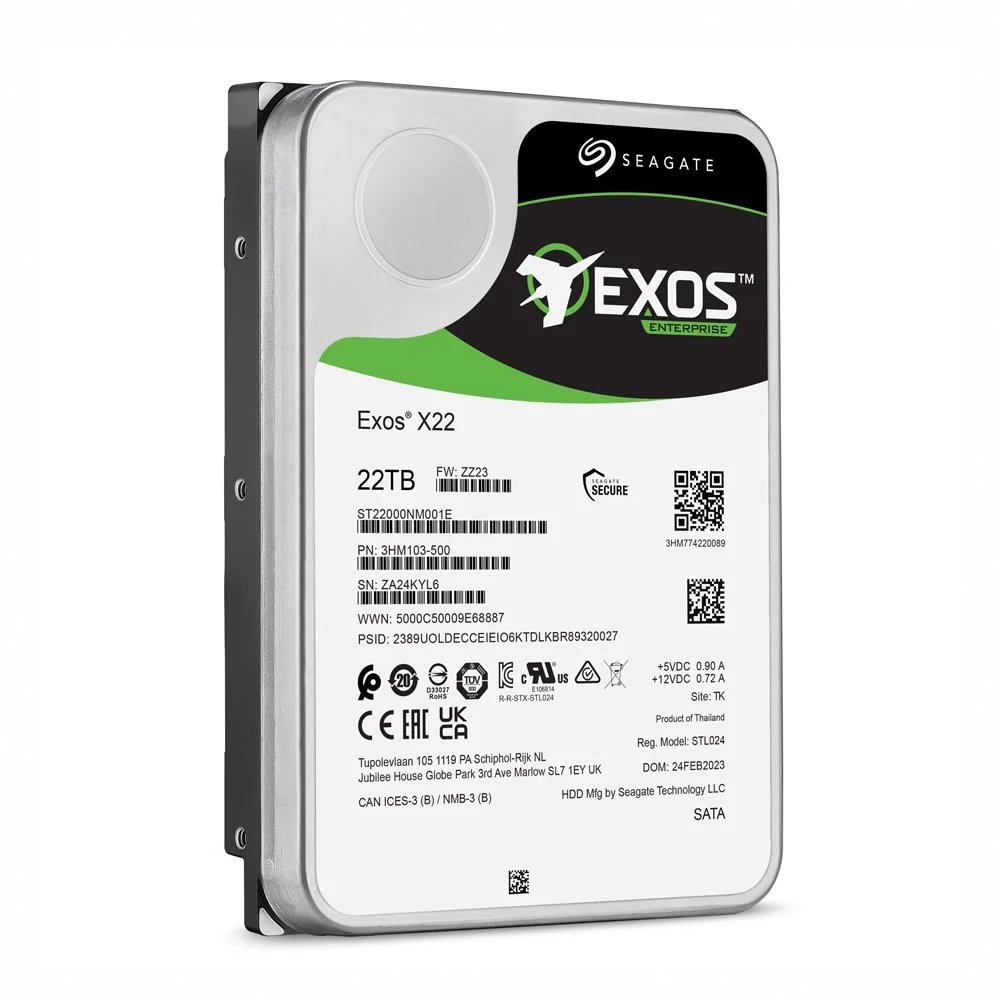 Seagate Exos 22TB SATA 7.2K 6Gbps 3,5" LFF