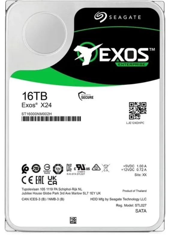 Seagate Exos X24 16TB SATA 6Gbps 3,5" LFF
