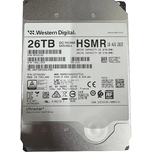 WD HC695 26TB SATA 7.2K 6Gbps 3,5" LFF NEW P/N: 0F63126