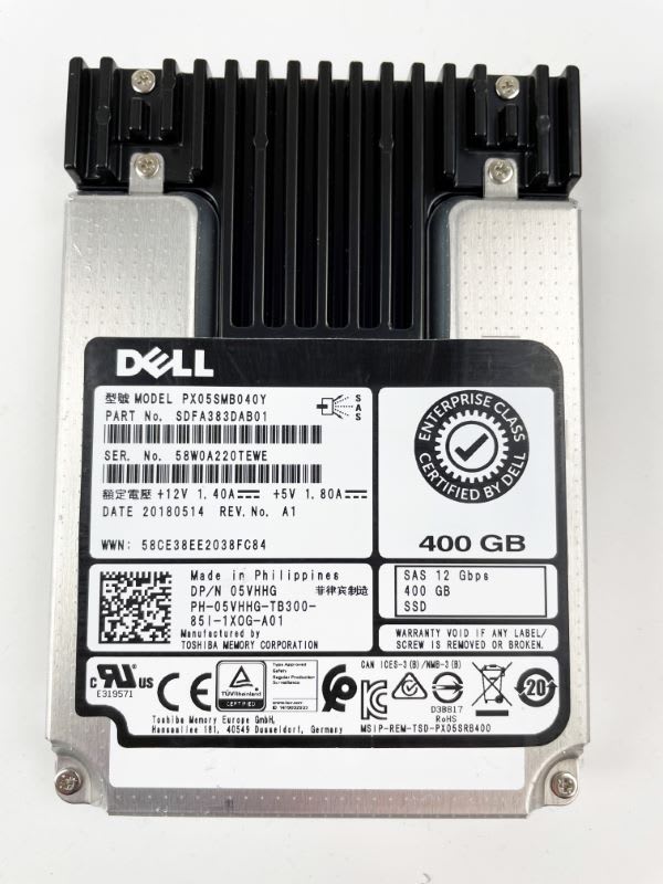 Dell 400GB SAS 12Gbps SFF P/N: 5VHHG  1