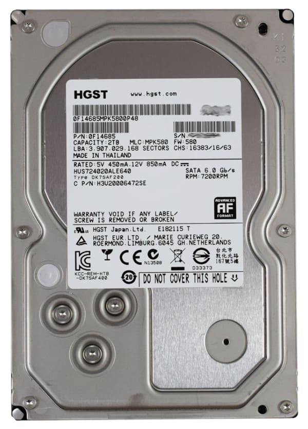 HGST Ultrastar 7K4000 2TB SATA 7.2K 6Gbps 3,5" LFF 1
