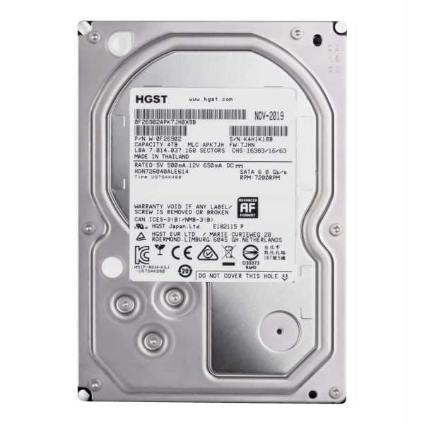 WD DC HC310 4TB SATA 7.2K 6Gbs 3,5" LFF Renew 2
