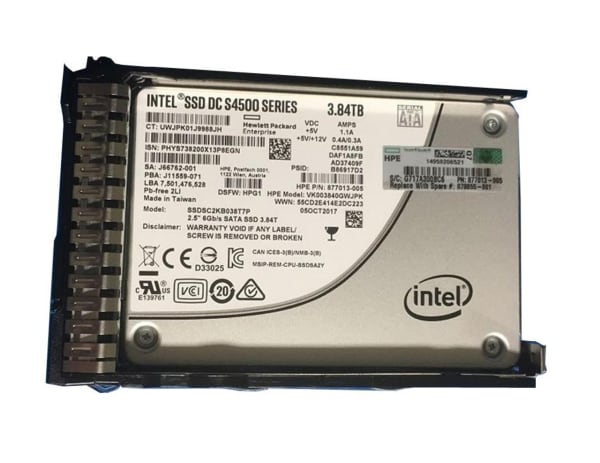 HPE 3.84TB SATA 6Gbps SFF P/N: 877013-005 1