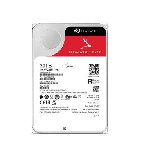 Seagate Ironwolf 30TB SATA 7.2K 6Gbps 3,5" LFF 1