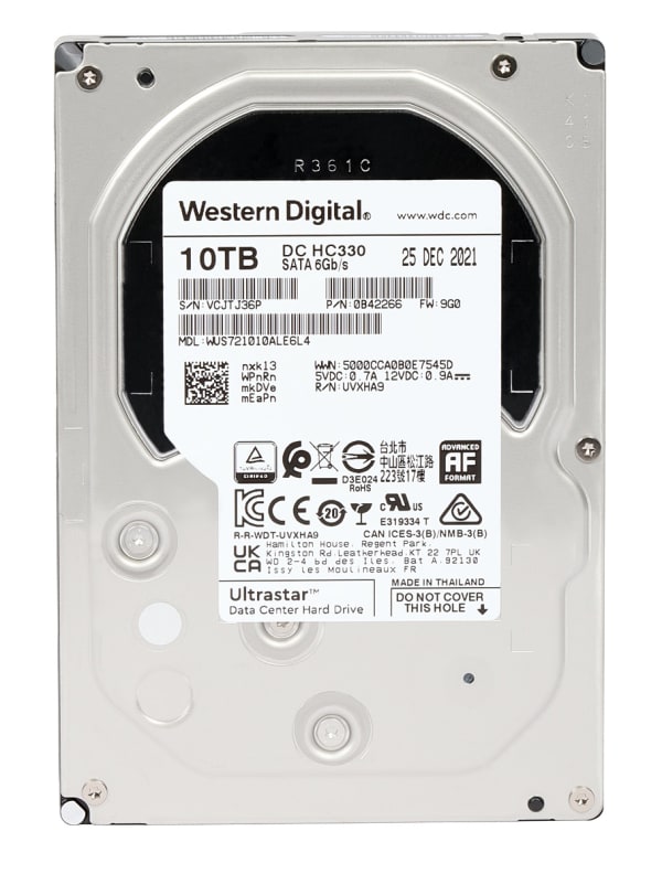 WD HC330 10TB SATA 7.2K 6Gpbs 3,5" LFF 1